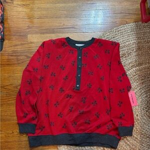Vintage Red church Christmas bow ugly Sweater
